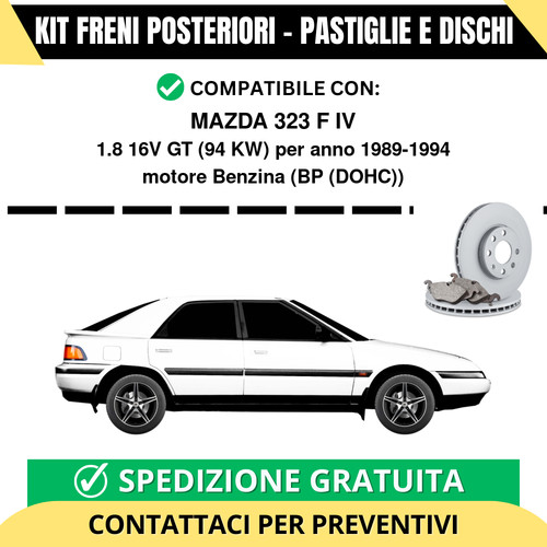 Kit freni posteriori per mazda - posteriori,