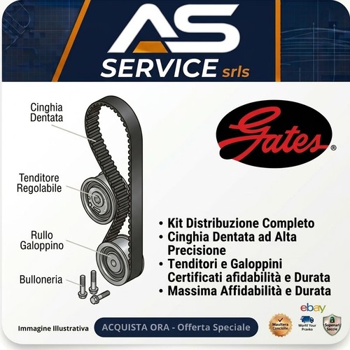 Kit cinghie dentate gates - dentate,