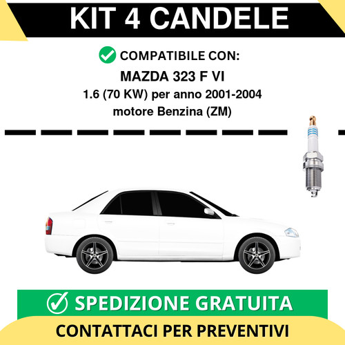 Kit candele per mazda - kit, f